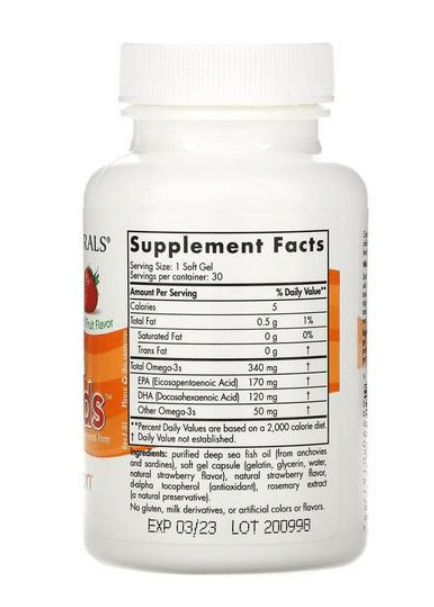 노르딕내추럴스 데일리 오메가 키즈 500mg 과일맛 30소프트젤