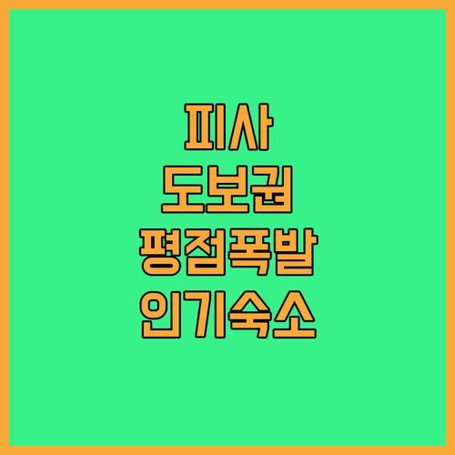 피사의 사탑 도보 이동 가능한 평점 ..