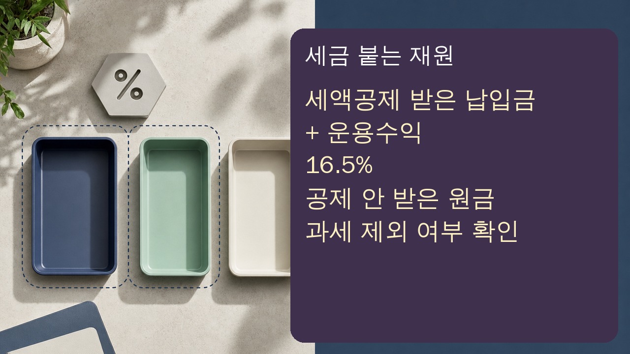 연금저축 잔액을 세액공제 받은 납입금과 받지 않은 원금, 운용수익으로 나눠 보는 장면