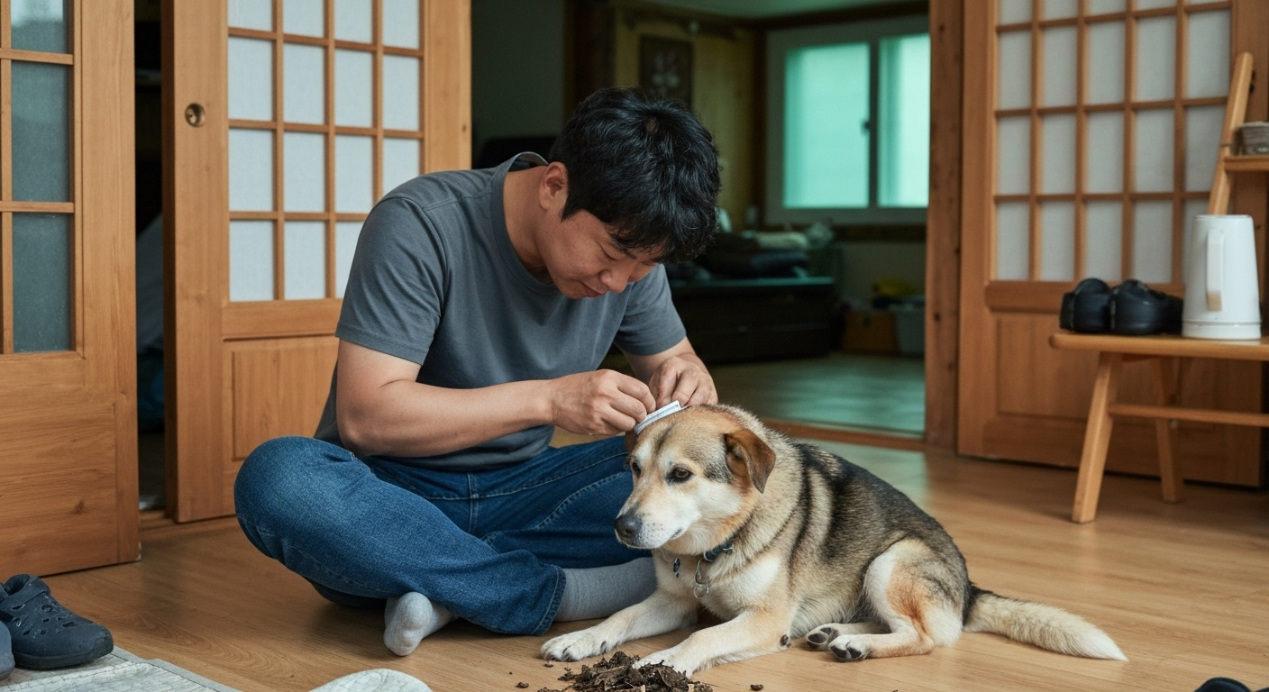 강아지 귀가 후 전신 체크