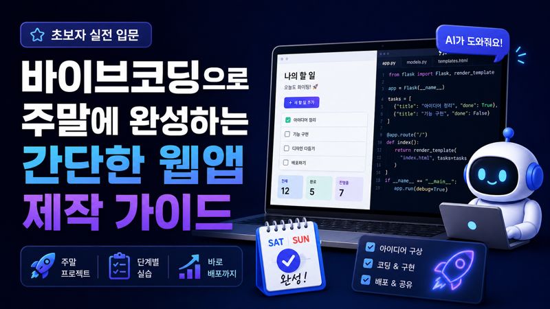 바이브코딩으로 주말에 완성하는 간단한 웹앱 제작 가이드