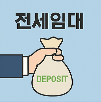 전세임대 제도를 상징하는 보증금 자루 그림 