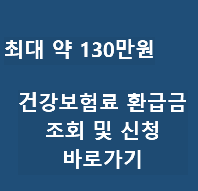 건강보험료 환급금 조회