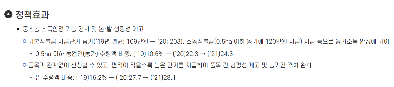 공익직불금-정책효과