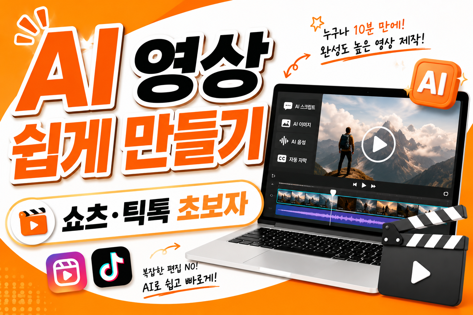 AI 영상 만들기 쉬운 툴 추천 2026, 초보자도 쇼츠·틱톡 영상 쉽게 만드는 방법
