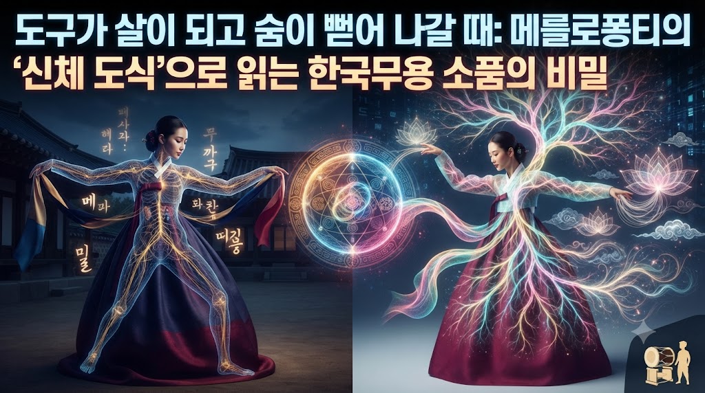 도구가 살이 되고 숨이 뻗어 나갈 때: 메를로퐁티의 '신체 도식'으로 읽는 한국무용 소품의 비밀