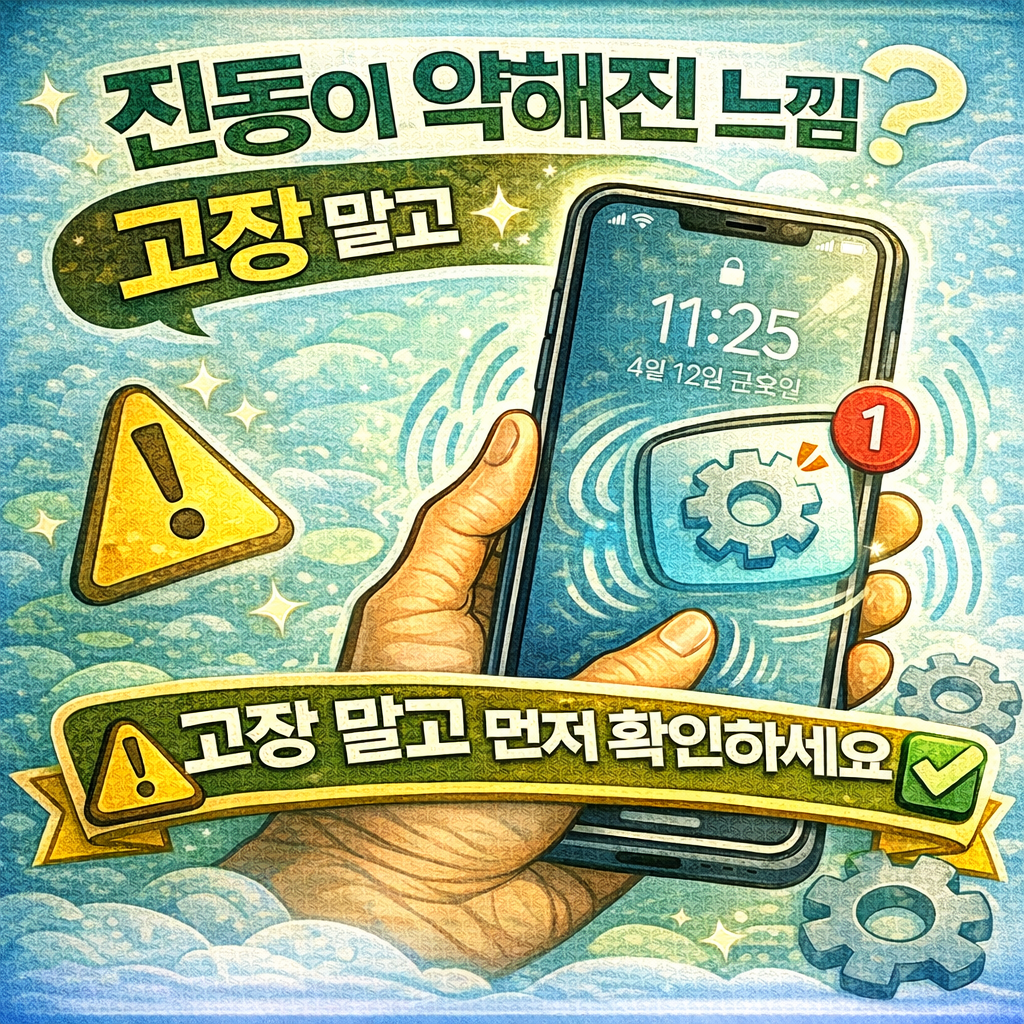 휴대폰 진동이 약해진 것처럼 느껴지는 원인