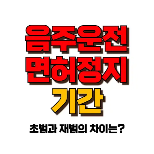 음주운전 면허정지 기간 썸네일