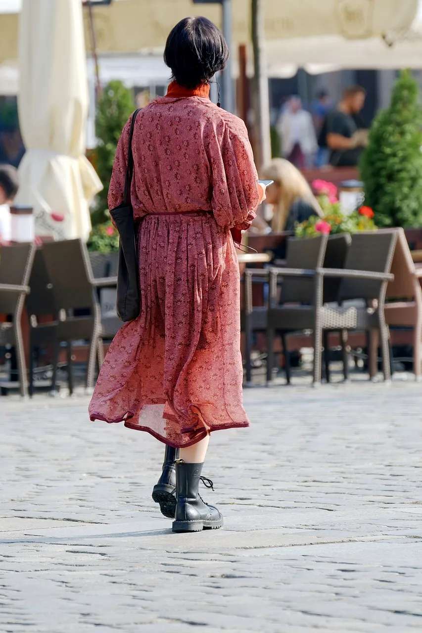 미들부츠-스커트코디