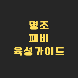 명조 페비 가이드