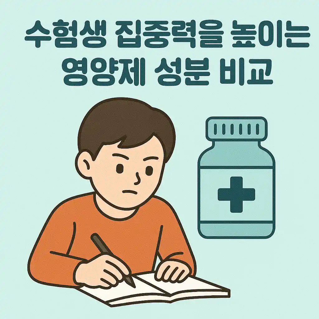 수험생 집중력을 높이는 영양제 성분 비교