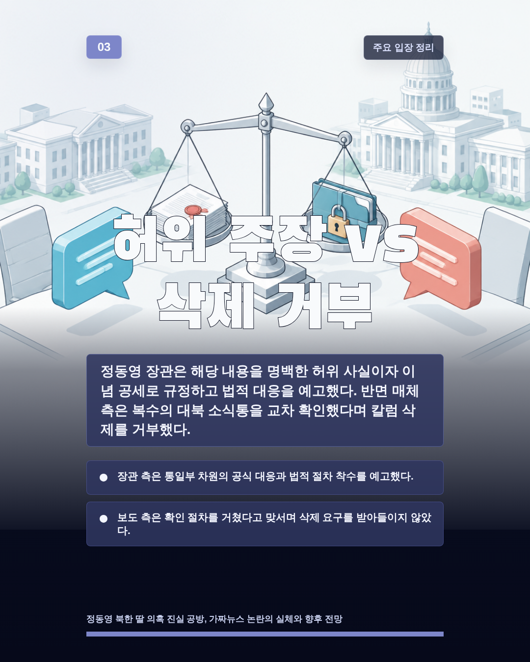 허위 주장 vs 삭제 거부