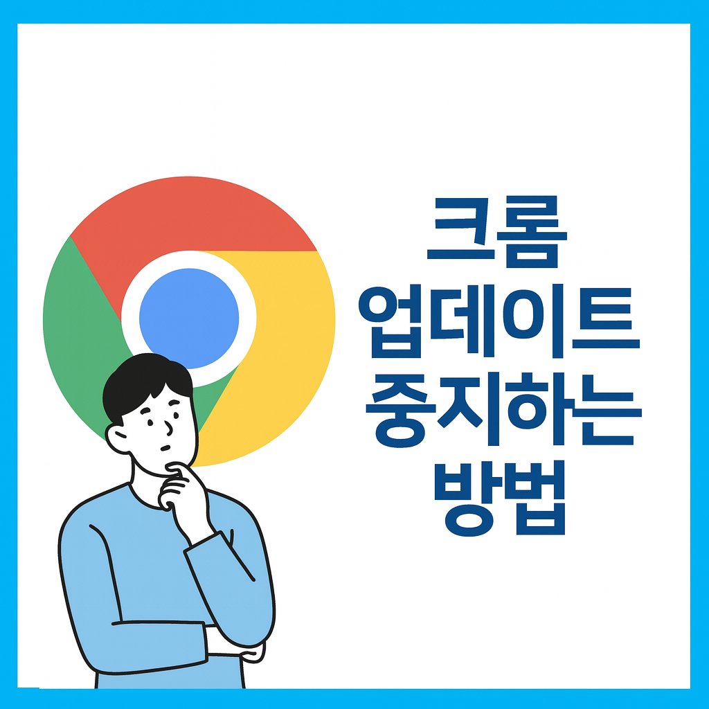 구글 크롬 업데이트 중지하는 방법