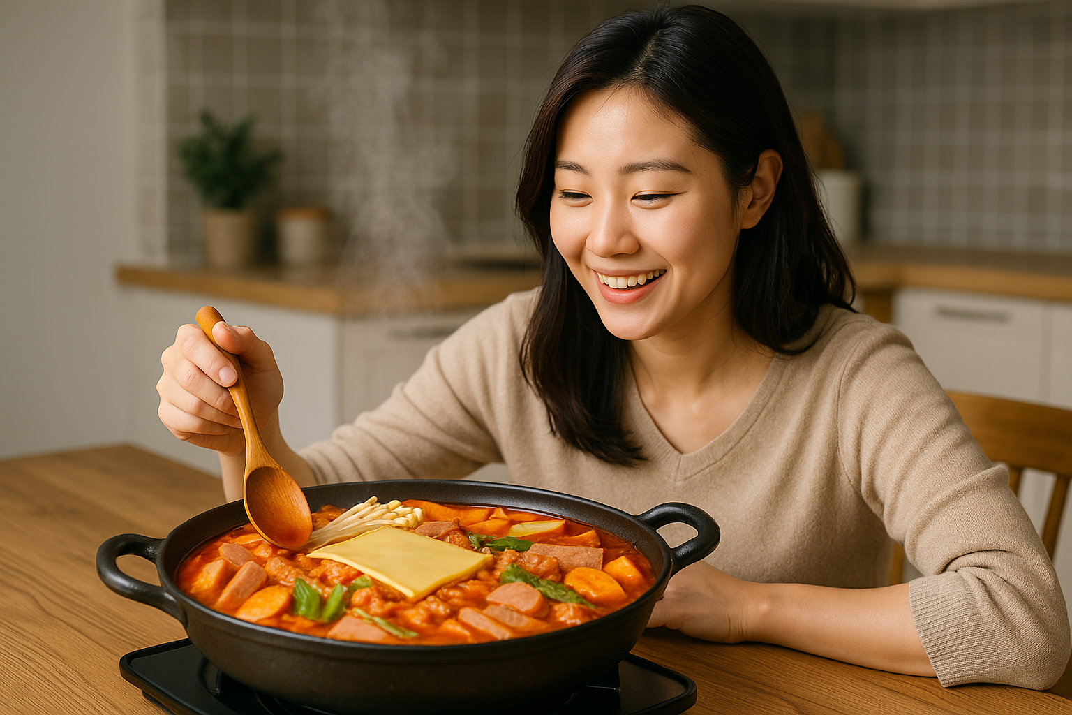 부대찌개 끓이는법, 레시피 하나로 식당 맛 낸 비결은?