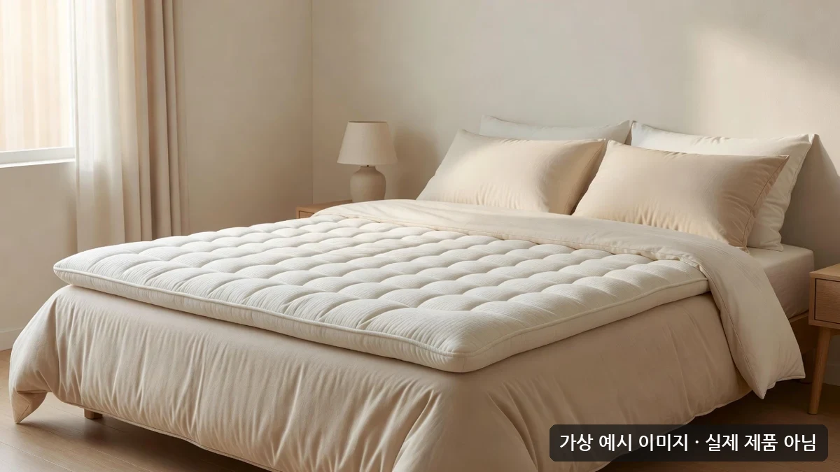 라텍스 매트리스 토퍼 침실 가상 예시