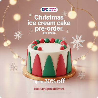 배스킨라빈스 크리스마스 아이스크림 케이크 사전예약 이미지
