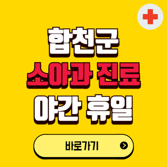 합천군 야간 소아과 진료병원 찾기 ❘ 24시 일요일 주말 연휴 응급진료 추천 잘하는 곳