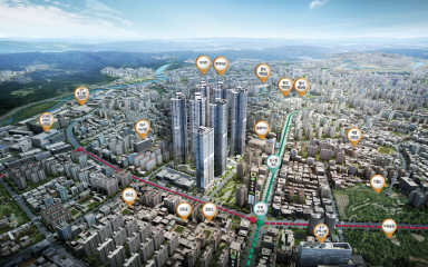 두류스타힐스 분양가, 위치도