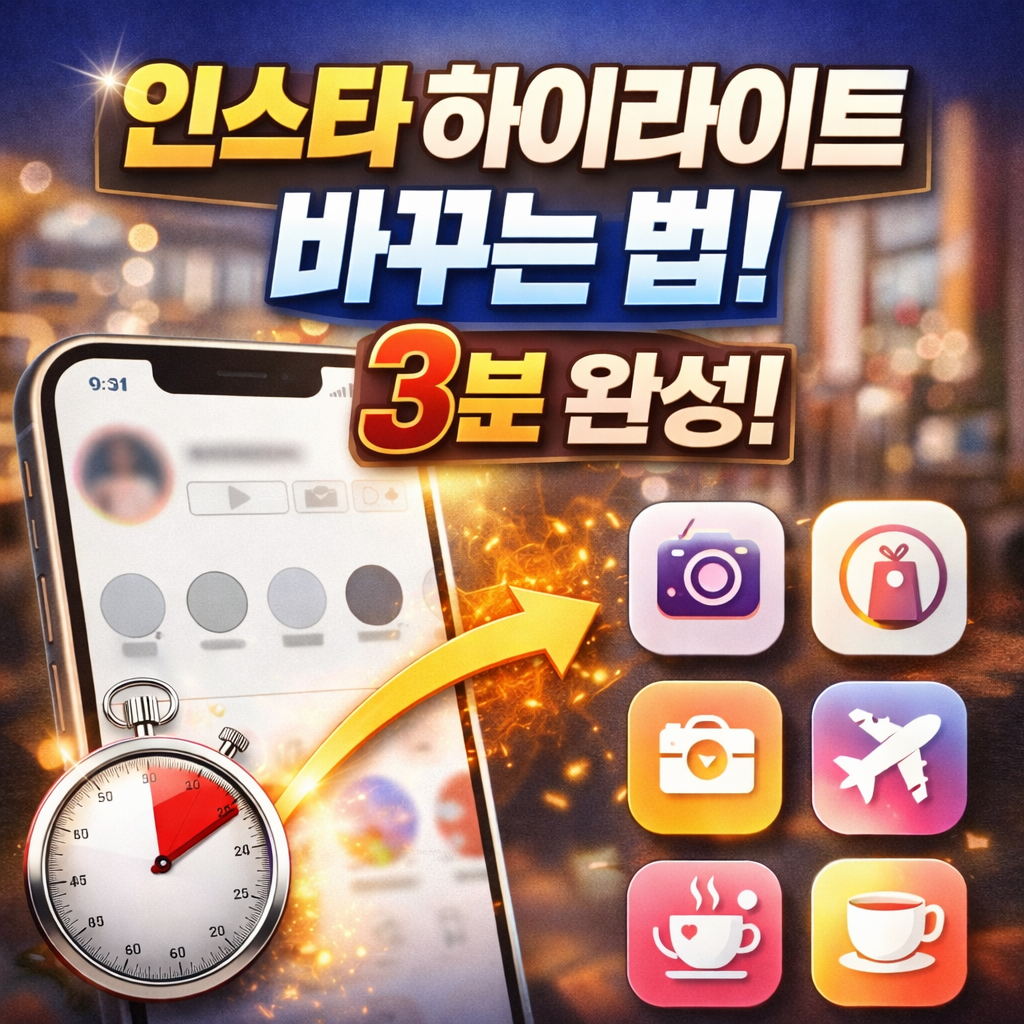 인스타 하이라이트 만들러 가기