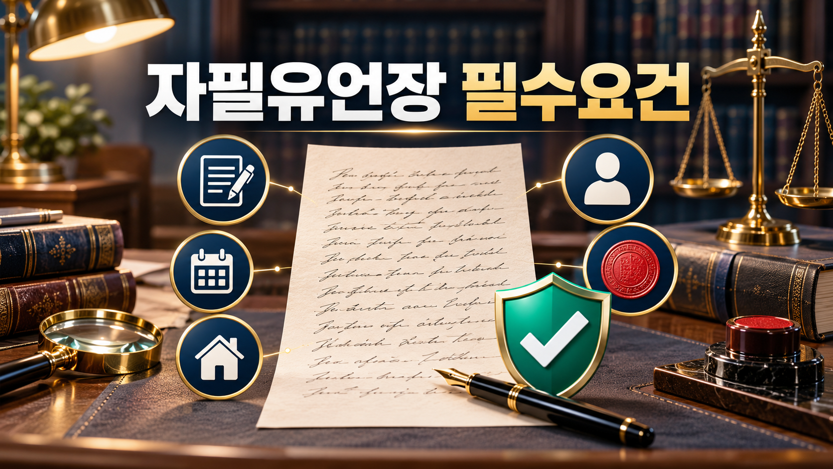 가족 분쟁 막는 자필유언장 작성 가이드: 5대 요건부터 가정법원 검인 절차까지