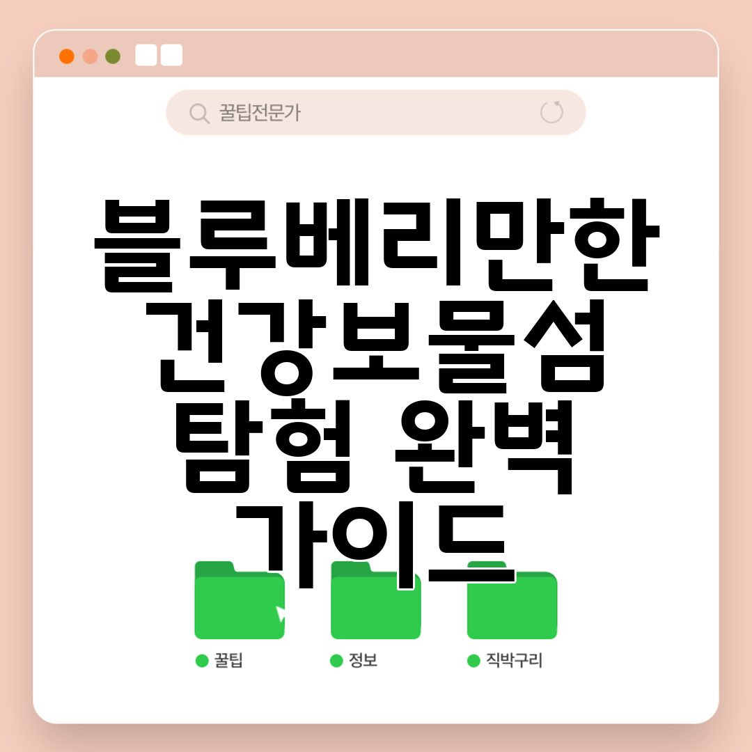 블루베리만한 건강보물섬 탐험 완벽 가이드