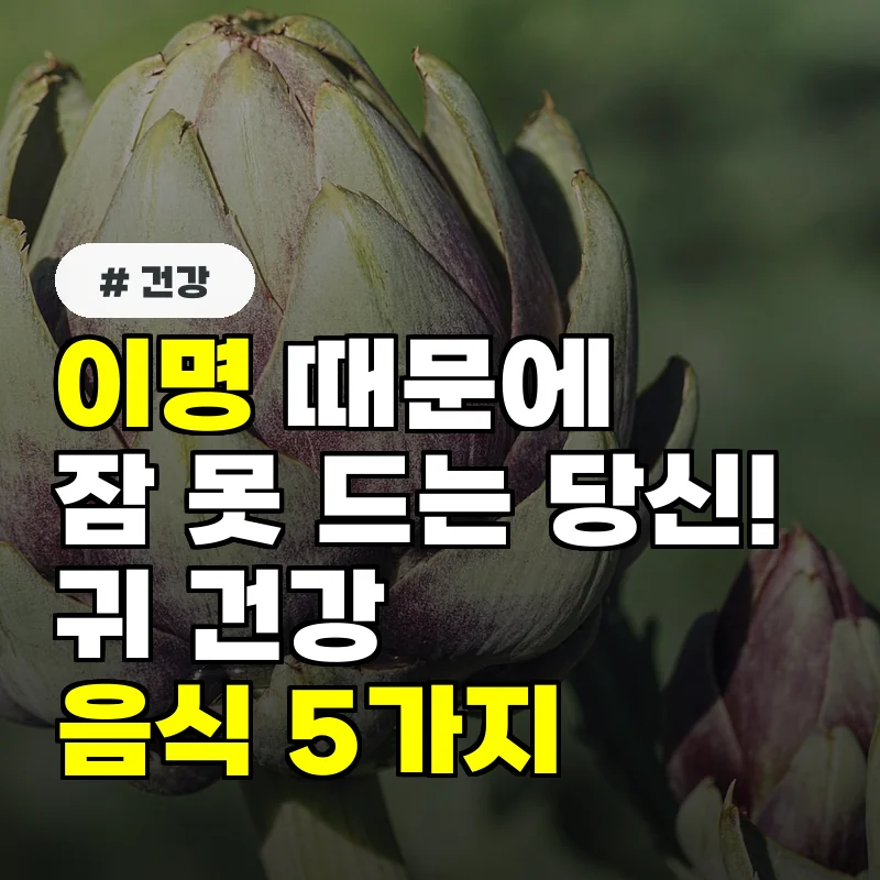 이명 때문에 잠 못 드는 당신! 귀 건강 지키는 음식 5가지
