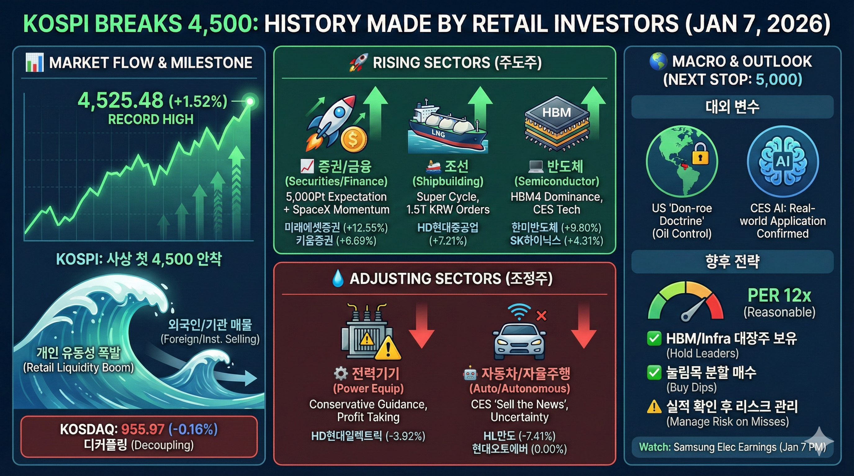 코스피 사상 첫 4,500선 돌파, '동학개미'가 만든 역사의 현장