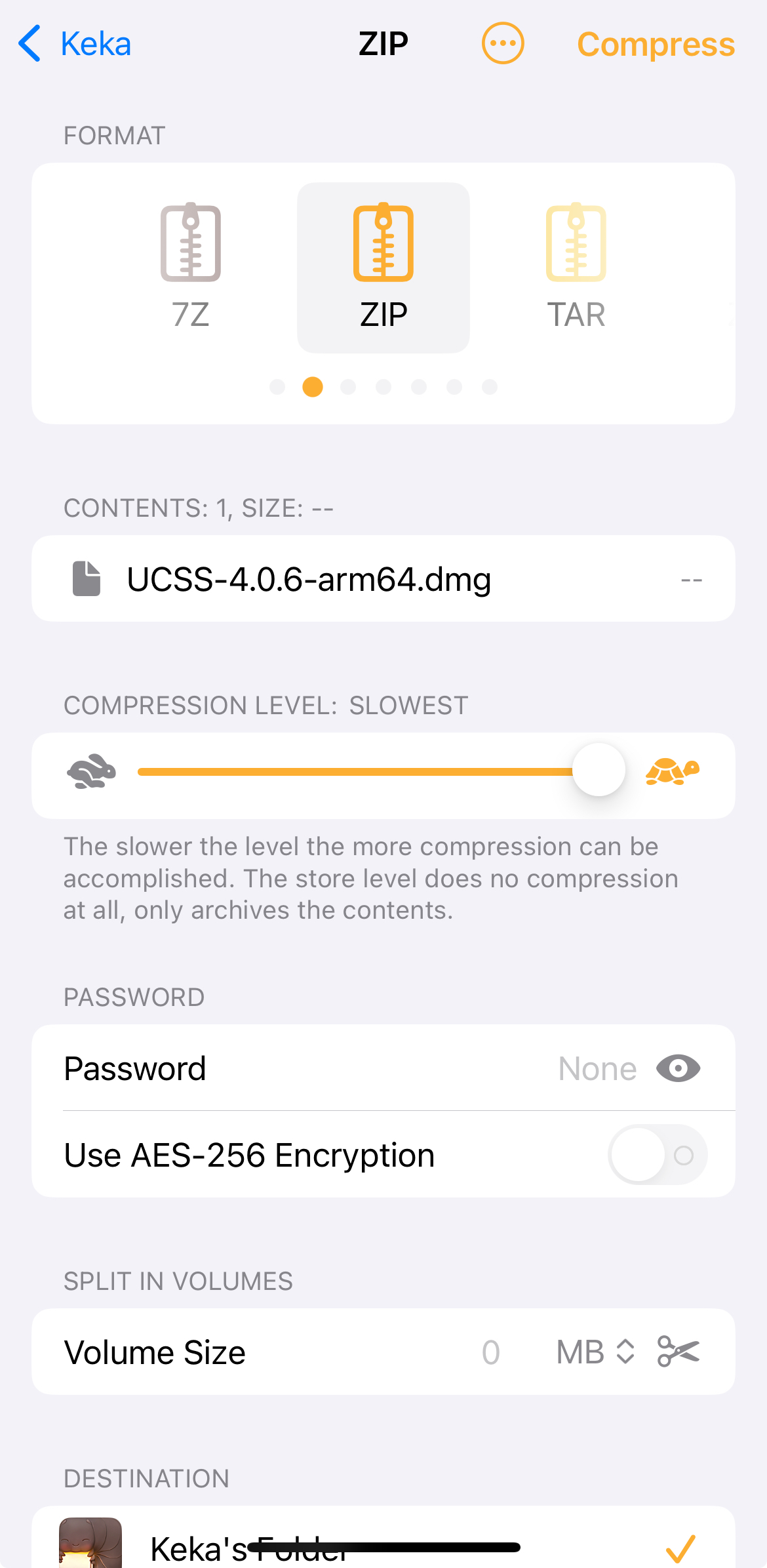 아이폰 분할압축