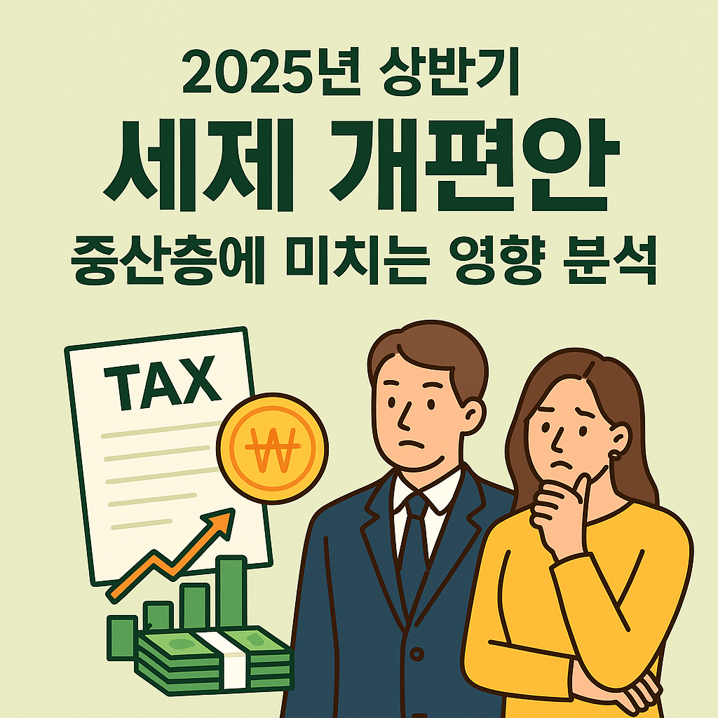 2025년 상반기 세제 개편안&amp;#44; 중산층 가계에 어떤 영향이 있을까?