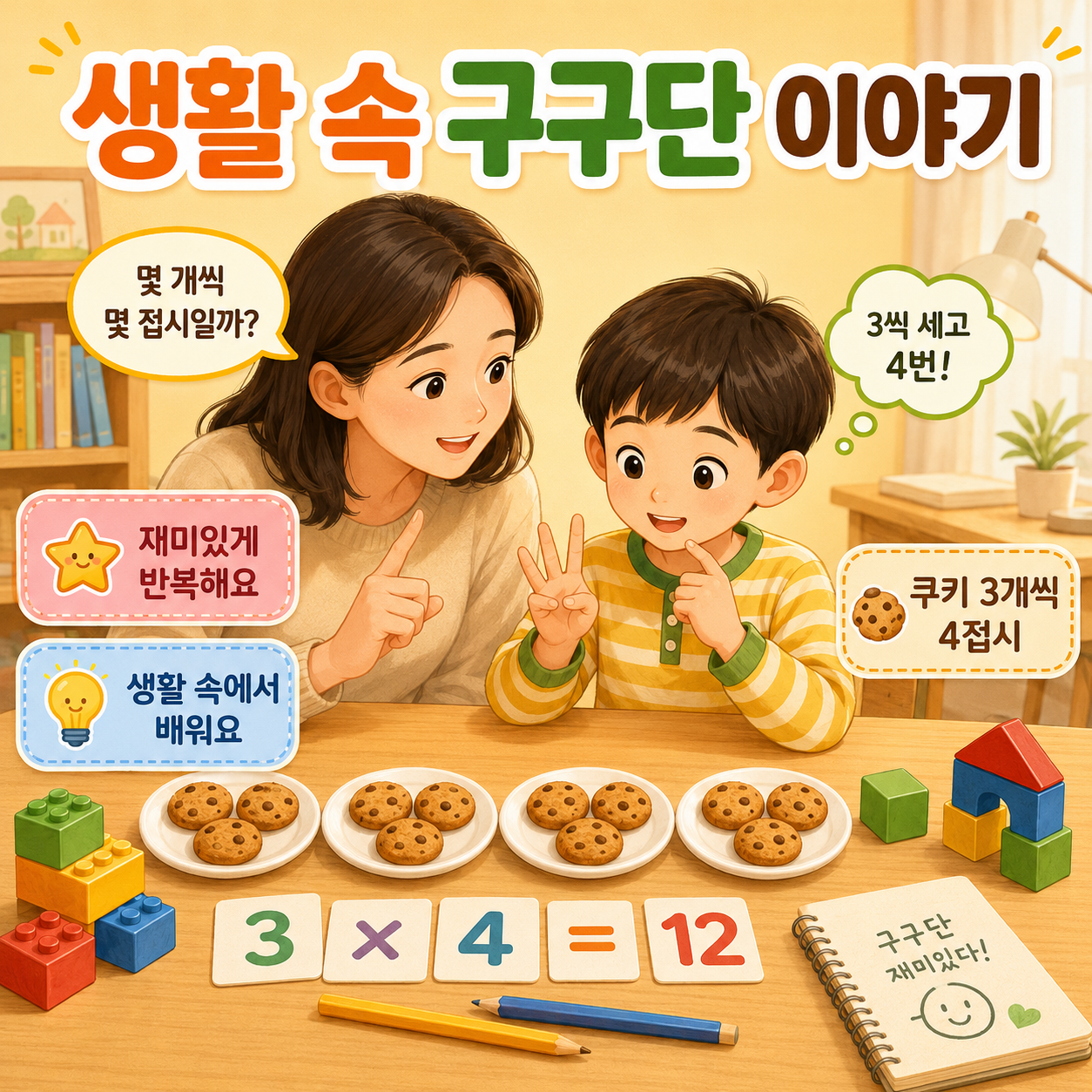 생활 속 이야기로 반복하면 공부가 즐거워져요