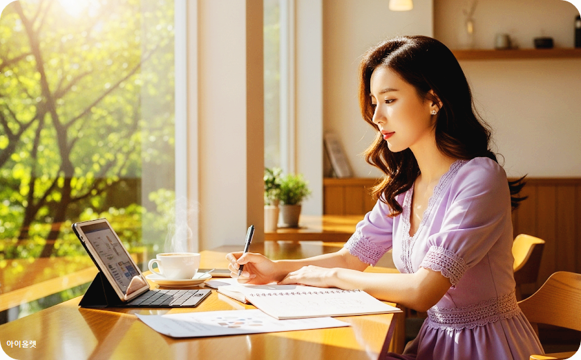 장기적 관점에서 포트폴리오를 검토하는 모습