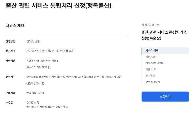 춘천 첫만남이용권 출산지원금 신청방법