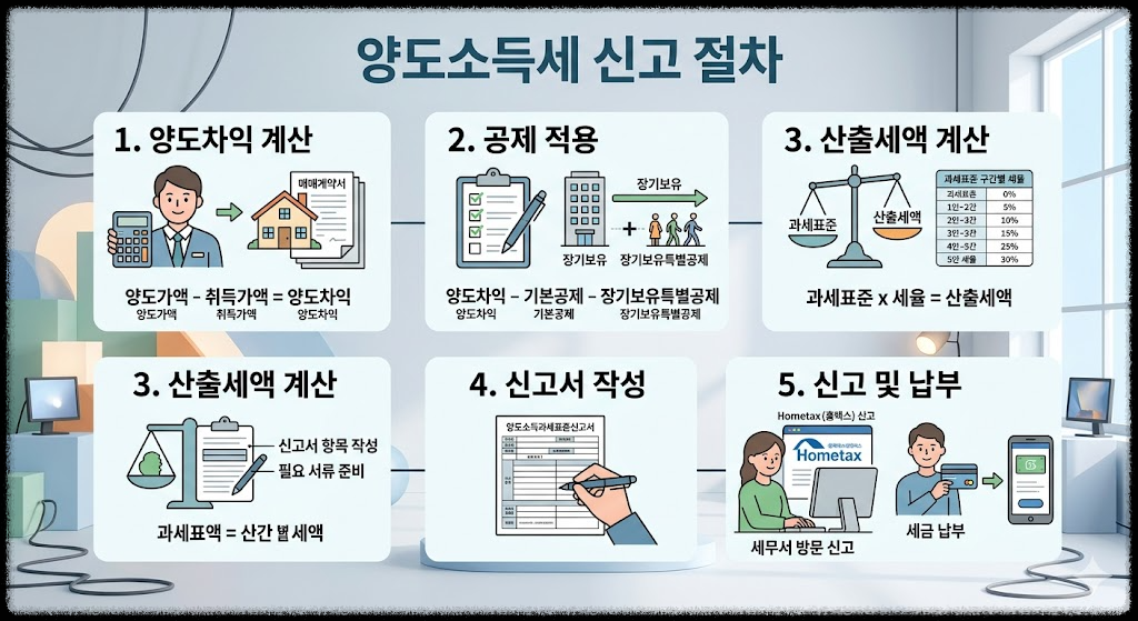 양도소득세 신고 절차 쉽게 이해하기
