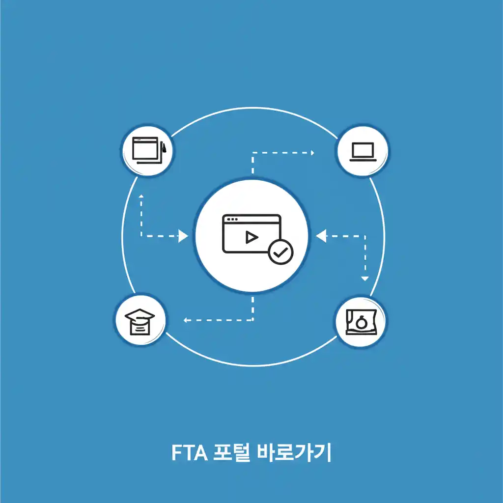4. 결론 및 요약 섹션, FTA 포털 바로가기 핵심 내용을 정리한 시각 자료