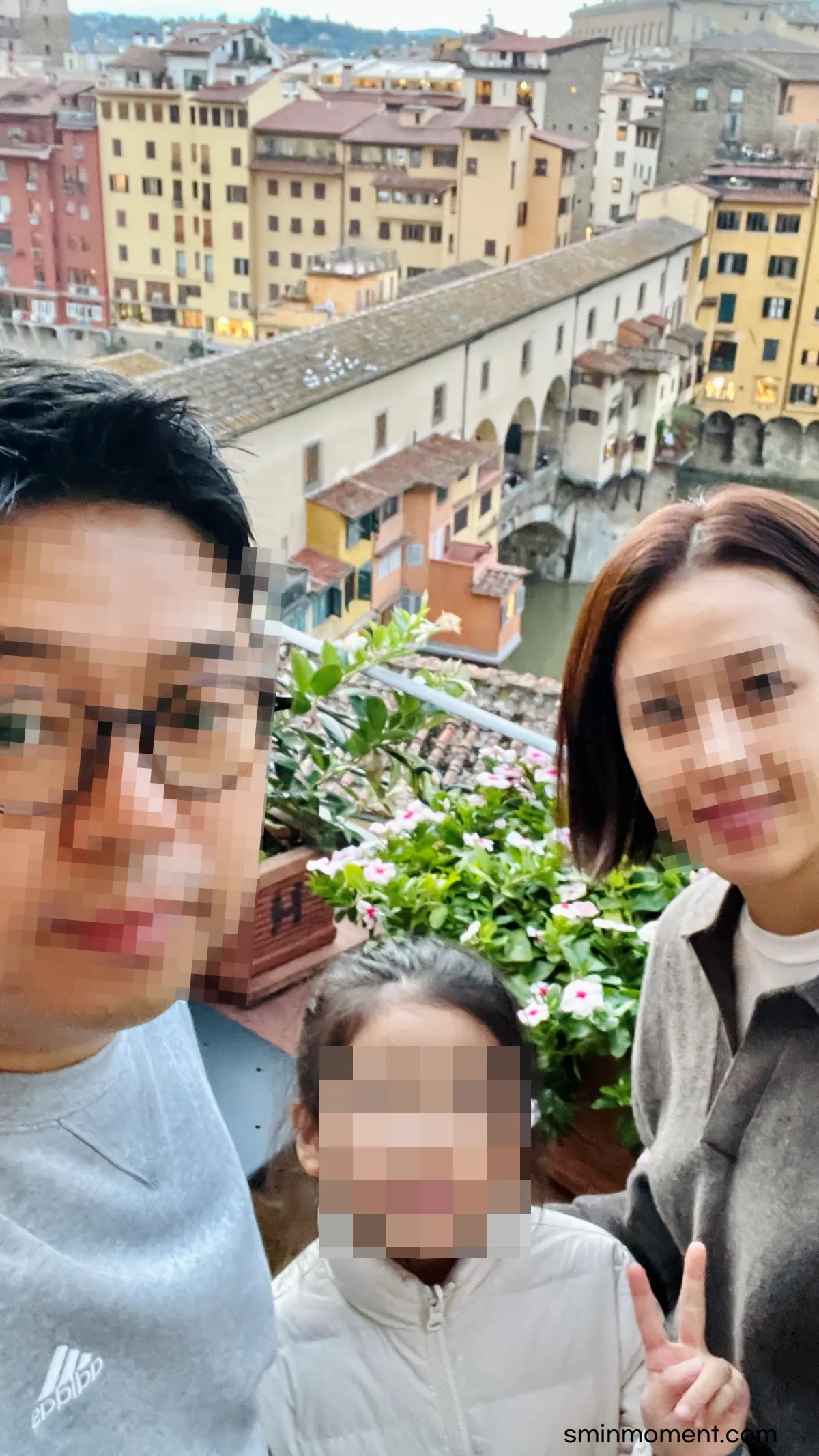 피렌체-오스테리아델레트레판케-베키오다리-뷰-인증샷-가족사진