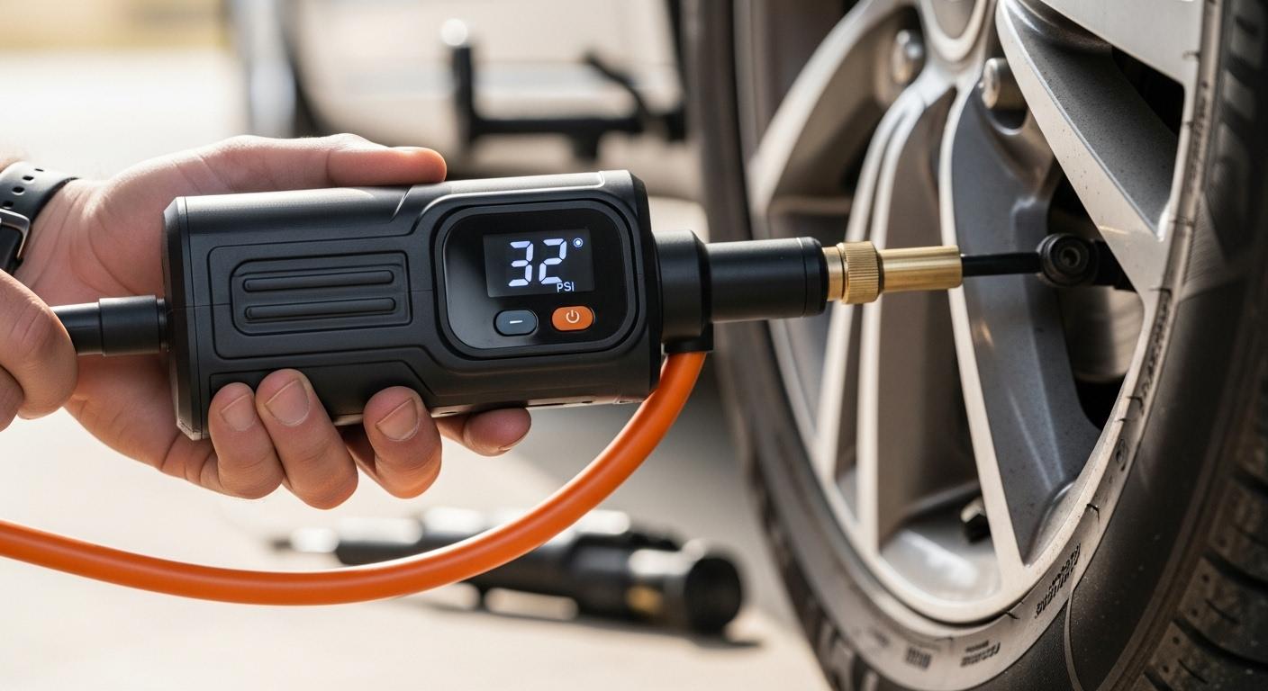 자동차 공기압 넣는 기계