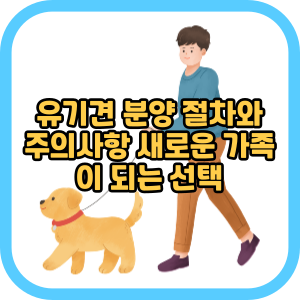 유기견 분양 절차와 주의사항 새로운 가족이 되는 선택
