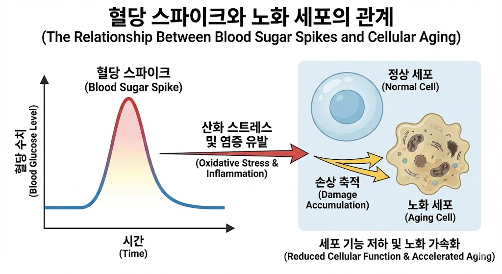혈당 스파이크와 노화 세포의 관계