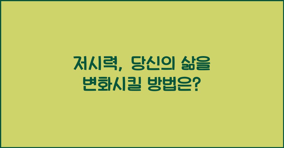 저시력