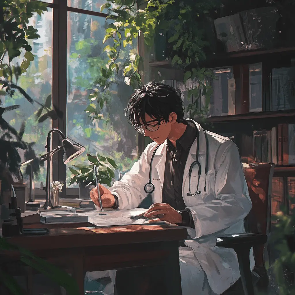 스트레스와 만성질환에 대해 공부 중인 의사