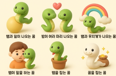 뱀 꿈해몽 풀이 길몽 흉몽