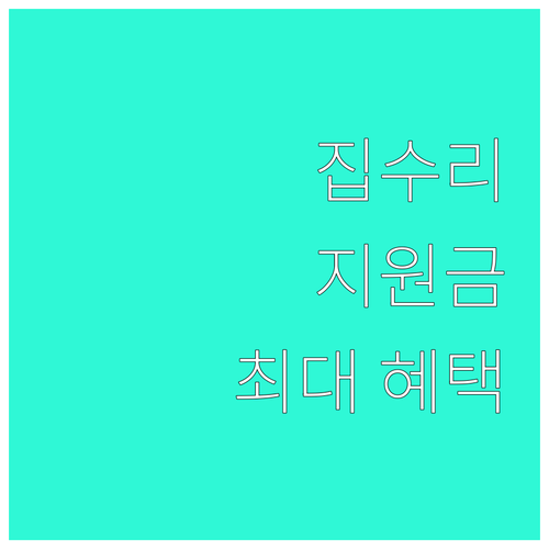 2025년 놓치면 손해 사랑의 집 고..