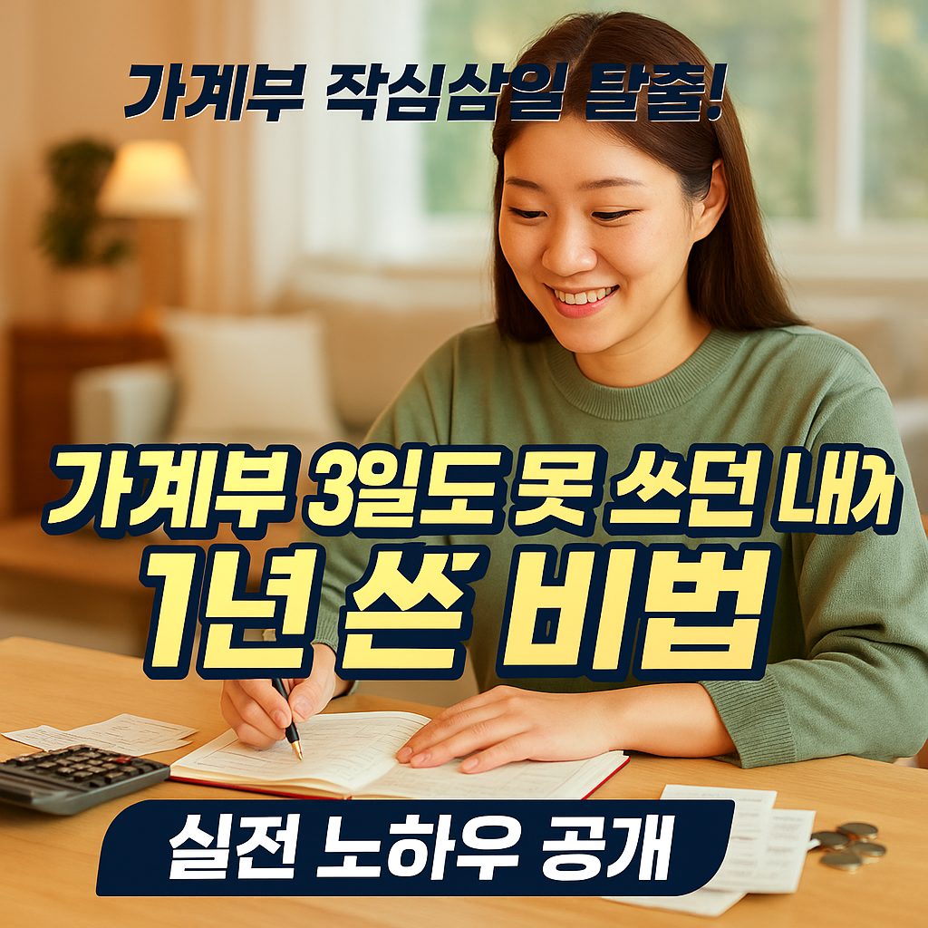 가계부 3일도 못 쓰던 내가 1년 쓴 비법