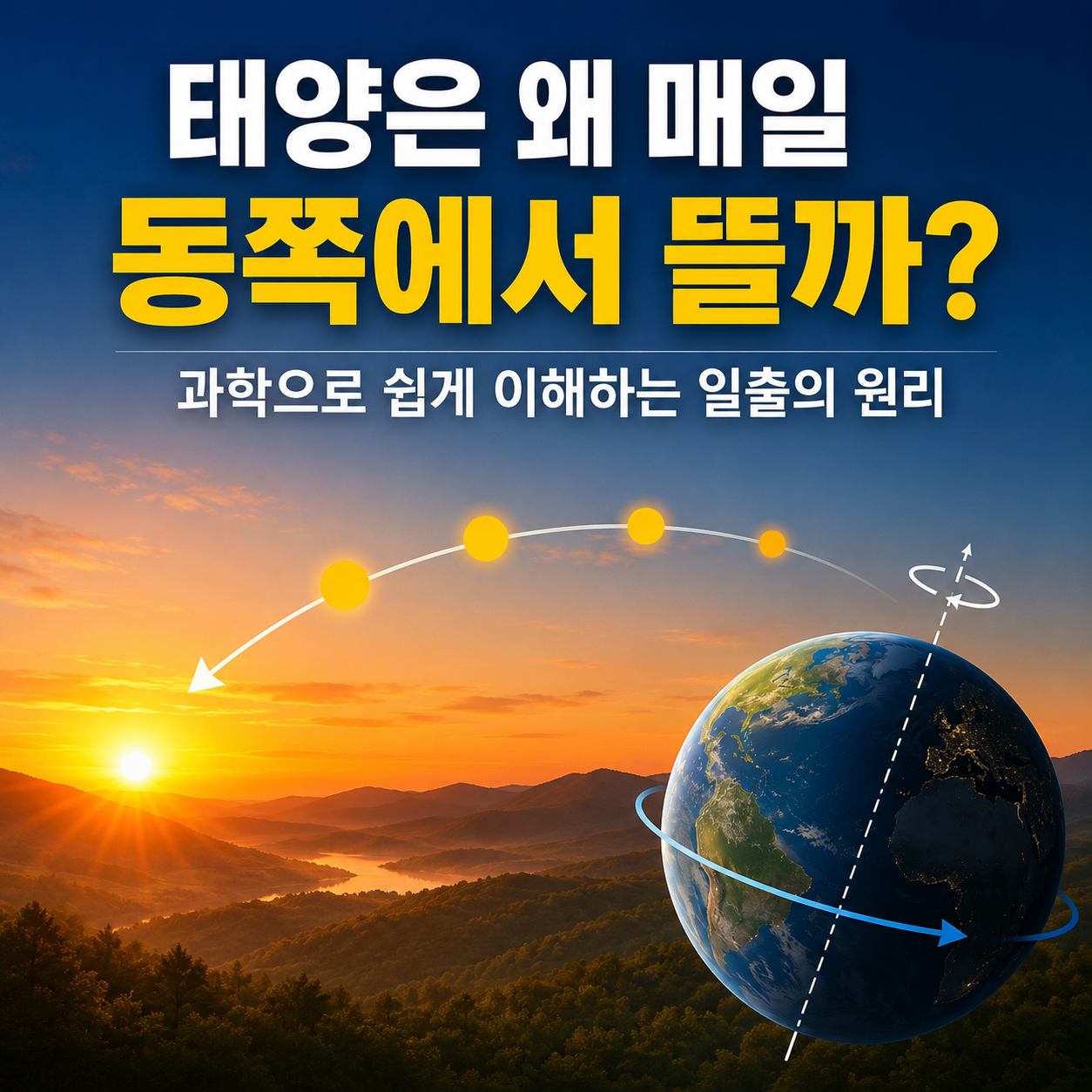 태양은 왜 매일 동쪽에서 뜰까?