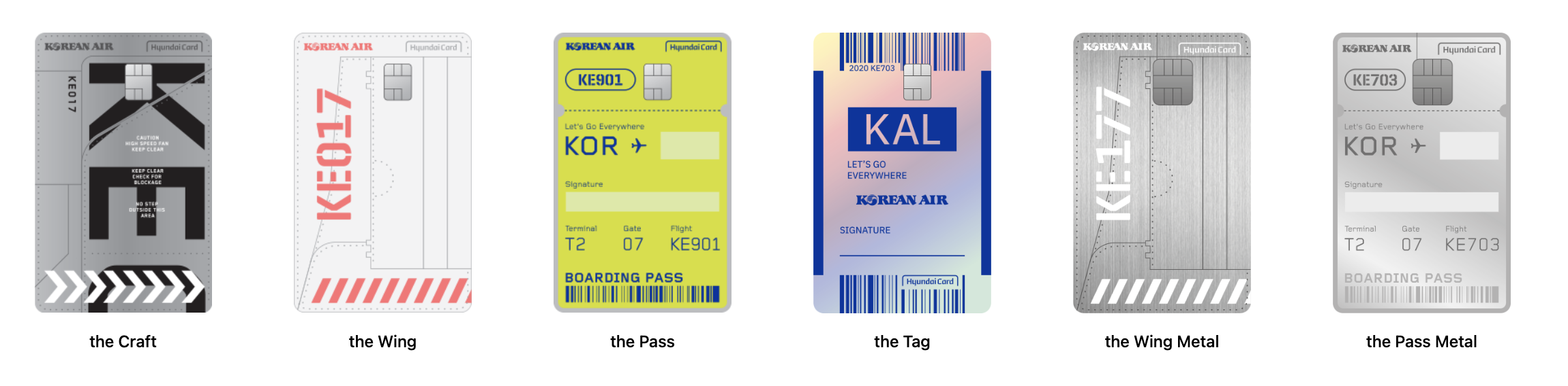 현대카드 대한항공카드 더 퍼스트 150 070 030 카드 이미지