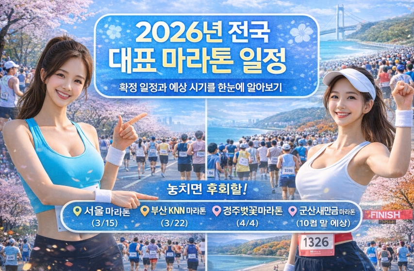 2026년 전국 마라톤대회 일정 - 총정리!
