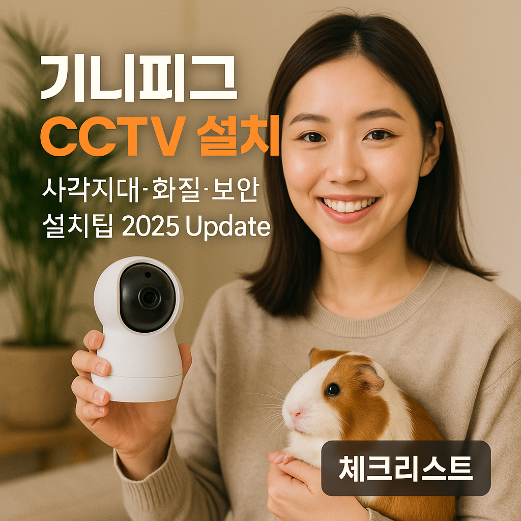 기니피그 CCTV 설치 | 사각지대·화질·보안·설치팁 2025 Update 후기