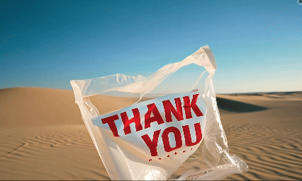 프롬프트에 생성된 "THANK YOU" 봉지 이미지