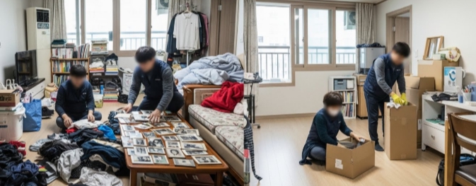 고령 고독사청소중