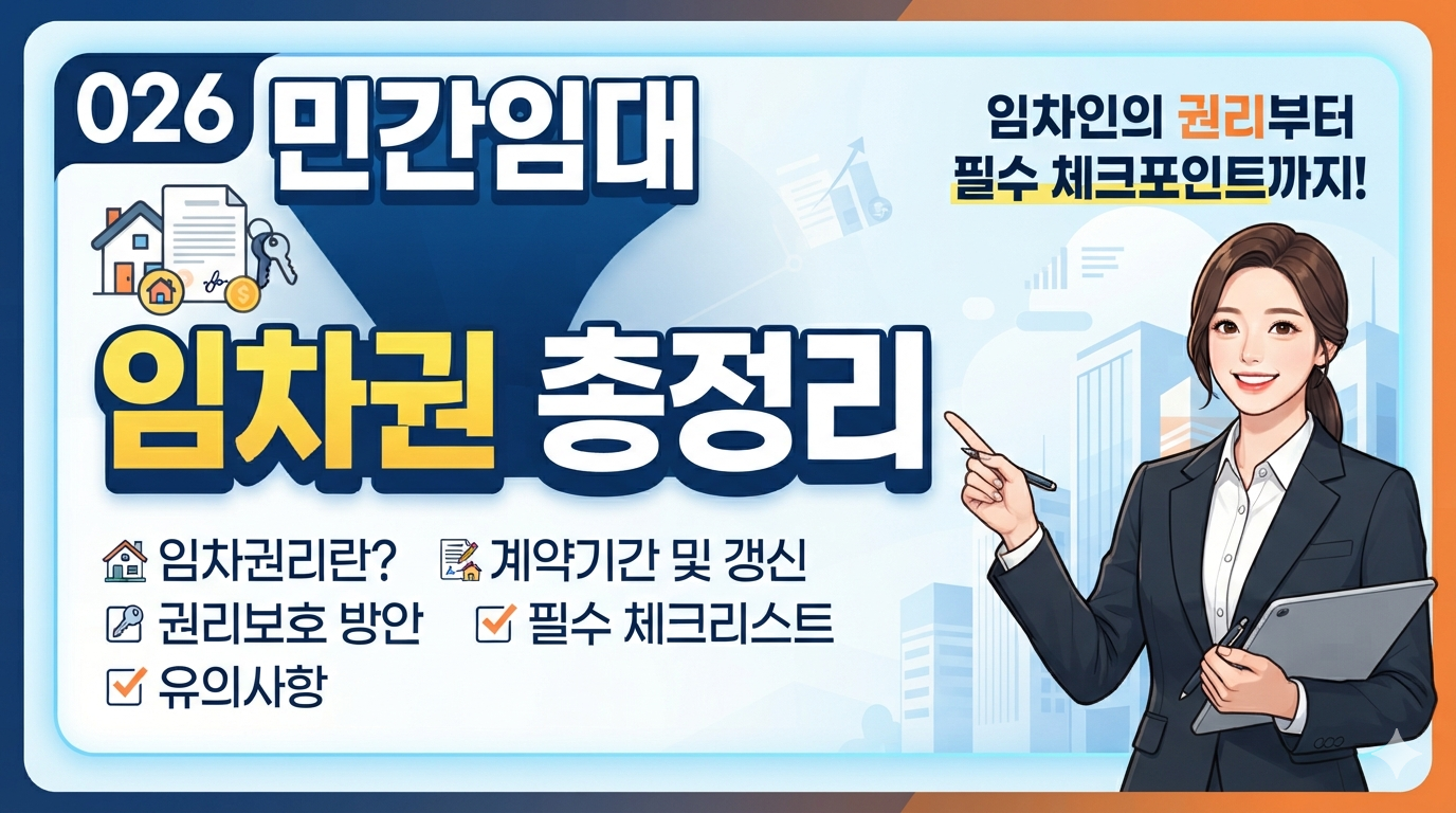 2026 민간임대 임차권 총정리, 양도 가능 여부와 분양전환 조건 및 계약 시 주의사항 안내